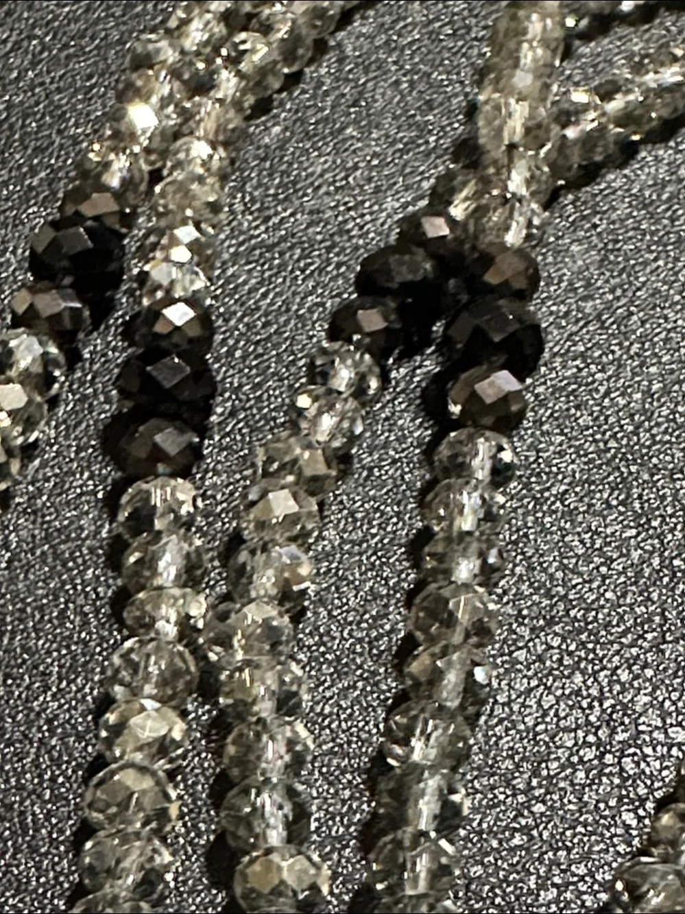 Dillards Continuous Strand Shadow Faceted Crystal Long Necklace